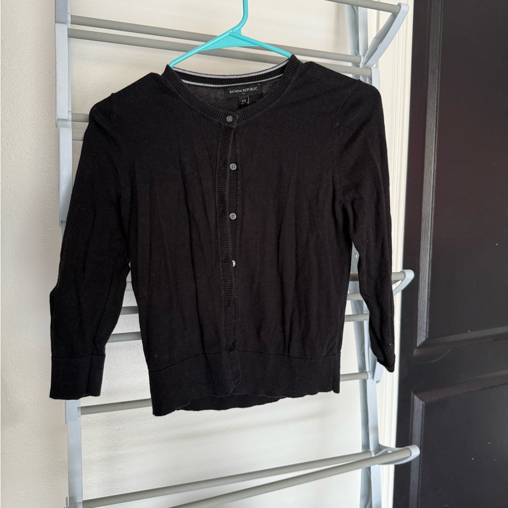 Black Button-Up Cardigan